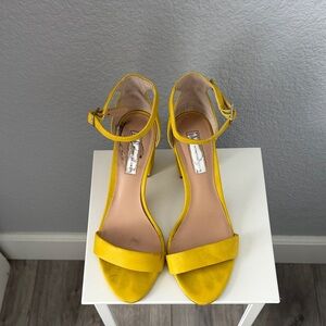 INC International Concepts Yellow Ankle Strap Heels